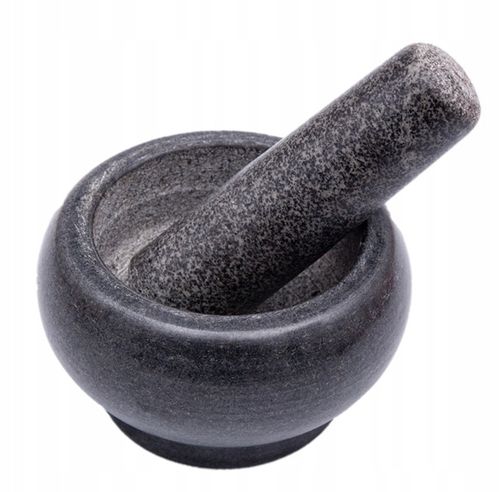 MOŹDZIERZ KUCHENNY KAMIENNY GRANITOWY TŁUCZEK DO UCIERANIA PRZYPRAW ZIÓŁ na Arena.pl