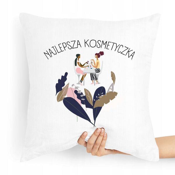 Poduszka Prezent Dla Kosmetyczki Najlepsza Z Nadrukiem Ze Zdjęciem zdjęcie 1