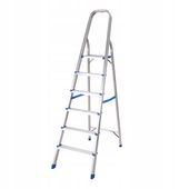 DRABINA aluminiowa 6 stopniowa domowa stopnie schodki podest DAD16