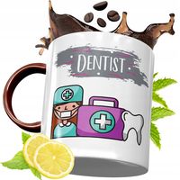 Kubek Bordowy Dla Dentysty Na Urodziny Prezent Z Nadrukiem Ze Zdjęciem