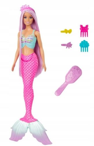 Barbie Syrenka Lalka Długie włosy HRR00 na Arena.pl