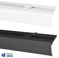 SZYNA SUFITOWA ALUMINIOWA SLIM PODWÓJNA Z OSŁONĄ 590 cm ŻABKA/AGRAFKA