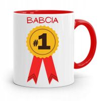 Kubek Czerwony Dla Babci Babcia Nr1 Z Nadrukiem Ze Zdjęciem