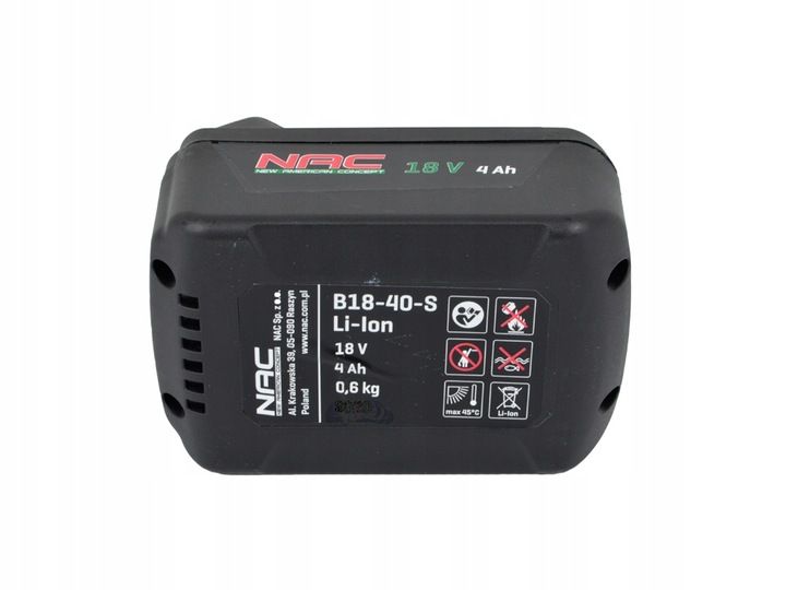 NAC AKUMULATOR 4,0 Ah 18V B18-40-S zdjęcie 12