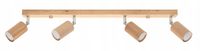 Lampa sufitowa BERG 4 drewno/chrom 40W GU10 Sollux Lighting