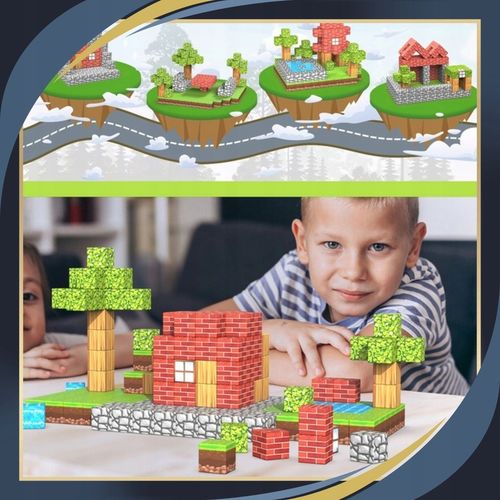 KLOCKI MAGNETYCZNE Sześciany Dla dzieci 1 LUDZIK 100 KLOCKÓW Zestaw na Arena.pl
