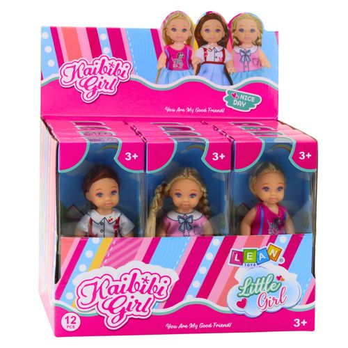 Mini Laleczka Kaibibi Długie Włosy Kolorowa Sukienka 12 cm Mix na Arena.pl