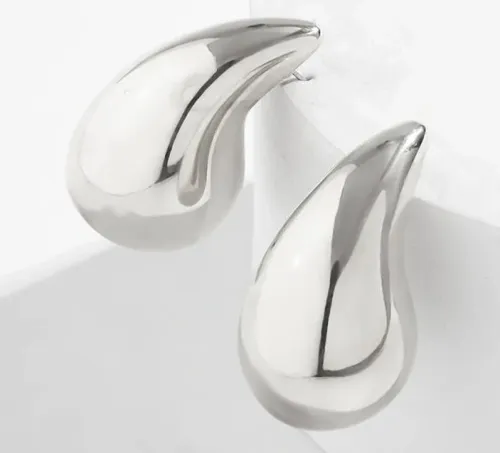 KOLCZYKI srebrna KROPLA łezka stal 316L na Arena.pl