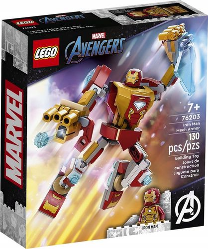 LEGO MARVEL AVENGERS 76203 MECH ZBROJA IRON-MANA FIGURKA IRON MAN na Arena.pl