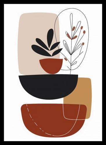 Plakat 25x35cm Botaniczna Abstrakcja na Arena.pl