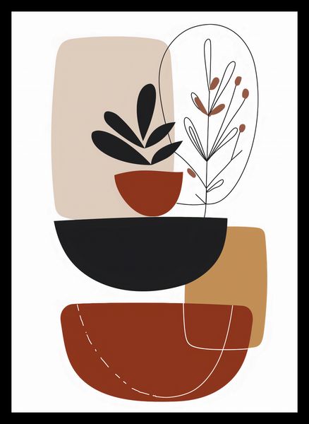 Plakat 25x35cm Botaniczna Abstrakcja zdjęcie 2