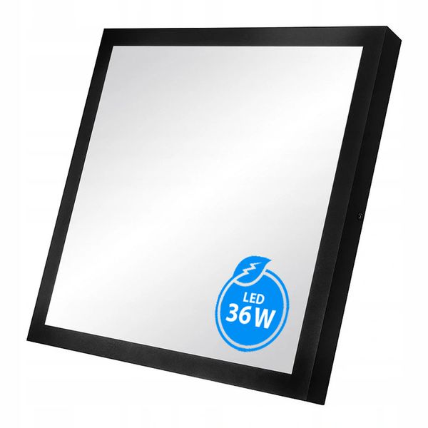 Panel LED 36W NATYNKOWY czarny 40x40cm Plafon zdjęcie 1
