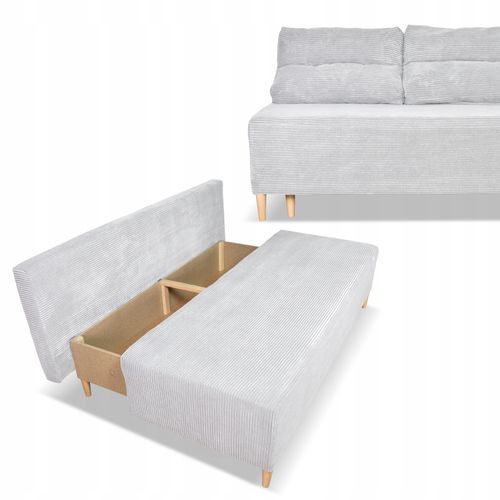 Kanapa sofa KIMO funkcja spania pojemnik Anafi szara sztruks na Arena.pl