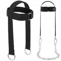 PAS KORONA DO ĆWICZEŃ MIĘŚNI KARKU SZYI UPRZĄŻ TRENINGOWA ŁAŃCUCH NA