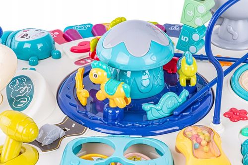 Edukacyjny Stolik Interaktywny Organki Cymbałki Melodie Zwierzątka Mikrofon na Arena.pl