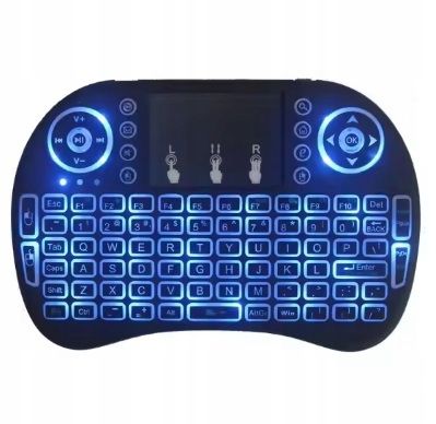 KLAWIATURA BEZPRZEWODOWA MINI LED SMART TV ŚWIECĄCA TOUCHPAD PODŚWIETLANA na Arena.pl