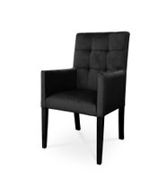 Fotel CAROL / czarny / noga czarna / R100