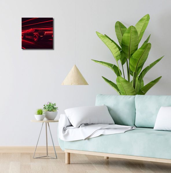 Obraz 30x30cm Prędkość w Czerwonym Neonie zdjęcie 2