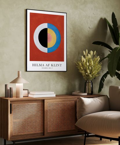 Plakat hilma af klint plakaty geometryczne 50x70 cm w czarnej ramie na Arena.pl