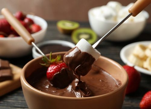 Kubek do Czekoladowego FOUNDE Podgrzewacz do czekolad ZESTAW z Widelczykami na Arena.pl