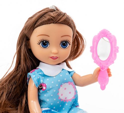 Lalka MAŁA DZIEWCZYNKA Kaibibi Brunetka 2 Sukienki #A1 na Arena.pl