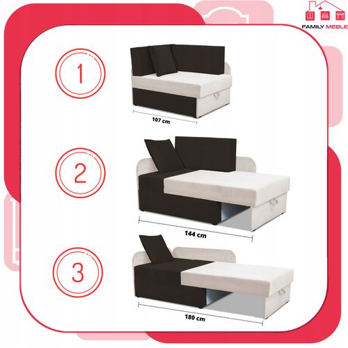 Narożnik dziecięcy Denis Duo rozkładany pojemnik łóżko dzieci materac kubuś na Arena.pl