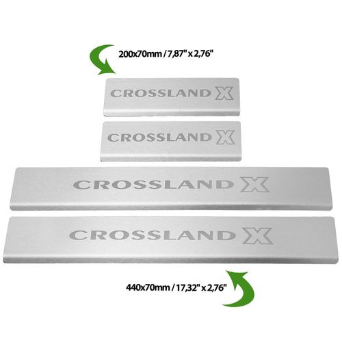 Listwa progowa OPEL/VAUXHALL CROSSLAND X Stal nierdzewna 304 mat 4szt na Arena.pl