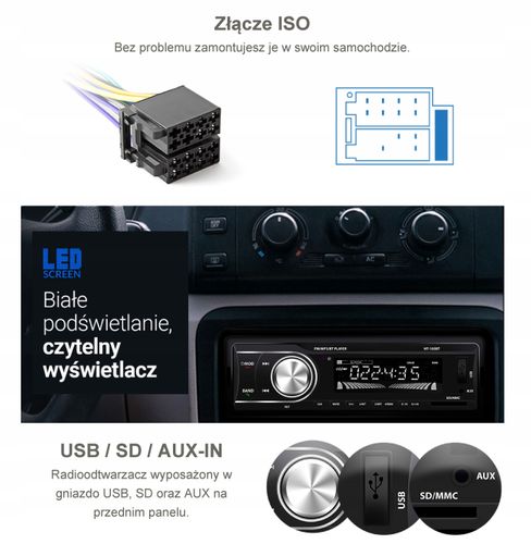 Radio samochodowe 1din VORDON HT185BT bluetooth na Arena.pl