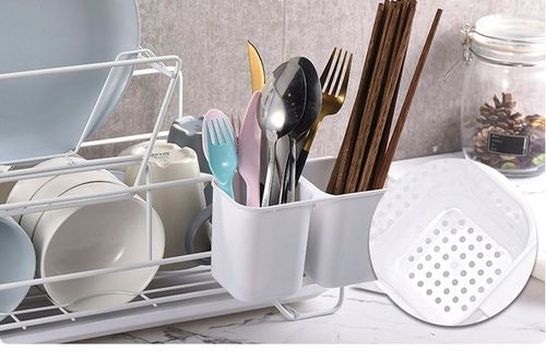 SUSZARKA DO NACZYŃ STOJĄCA BIAŁA DWUPOZIOMOWA OCIEKACZ Z TACKĄ W na Arena.pl