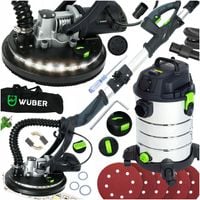 SZLIFIERKA GIPSU GŁADZI TYNKU ŻYRAFA LED + ODKURZACZ PRZEMYSŁOWY