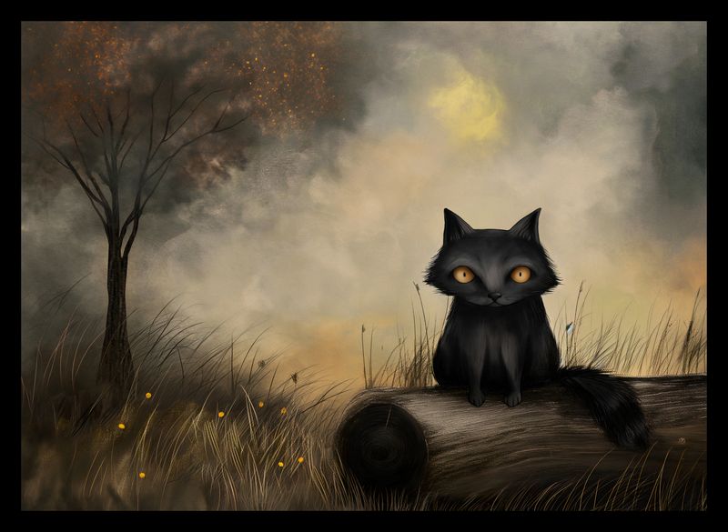 Plakat 35x25cm Czarny Kot zdjęcie 2