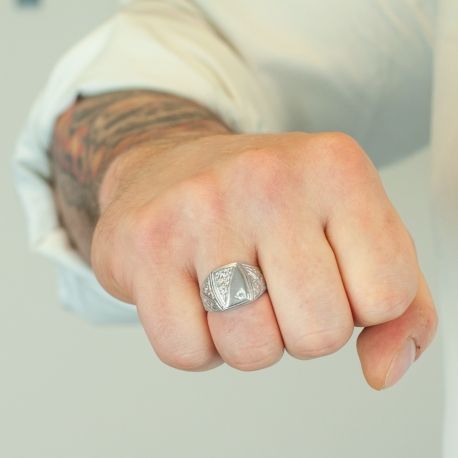 SREBRNY SYGNET Z CYRKONIĄ PRÓBA SREBRA 925 GRAWER GRATIS na Arena.pl