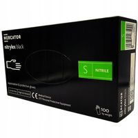 Rękawice Rękawiczki nitrylowe czarne 100szt. S Mercator Medical