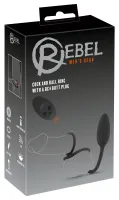 rebel cock & ball ring rc - system z wibrującą wtyczką i pilotem