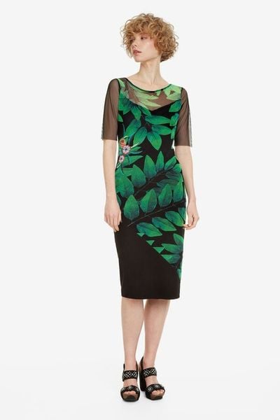 DESIGUAL CZARNA SUKIENKA PRINT (S) zdjęcie 2