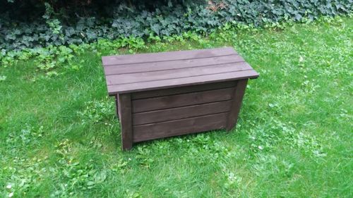 SKRZYNIA ŁAWKA OGRODOWA DREWNIANA 90cm lub 80cm Ławka, 2 Kolory, producent na Arena.pl