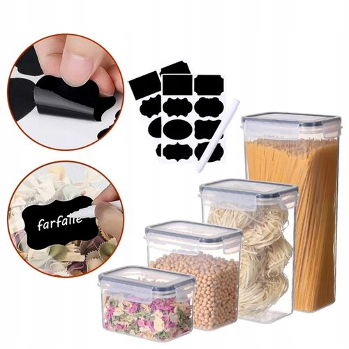 POJEMNIK SŁOIK PLASTIKOWY NA MAKARON KASZE PUDEŁKA NA ŻYWNOŚĆ 14szt na Arena.pl