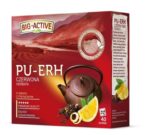Herbata BIG ACTIVE czerwona PU-ERH cytryna 40tb x3 na Arena.pl