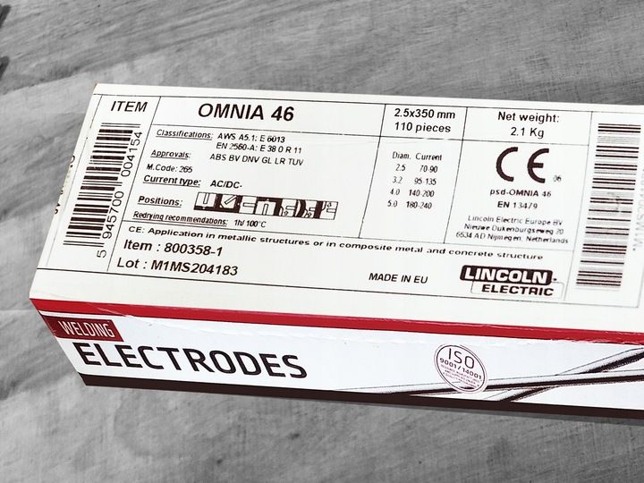 Elektrody Rutylowe Lincoln Omnia 46 Ø2,5; 2,1kg zdjęcie 3