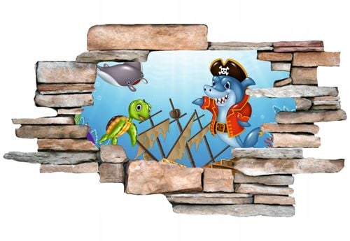 Naklejka samoprzylepna efekt 3D dla dzieci bajkowe na Arena.pl