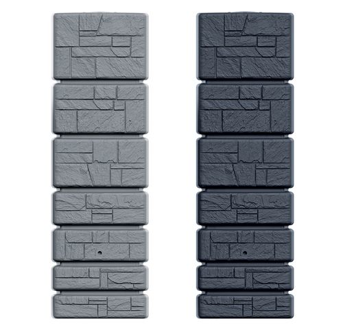 Zbiornik na deszczówkę TOWER STONE IDTST350 | Antracyt, Pojemność: 350 l, Wymiary 38.4x57.5x180 cm, Kolor Antracyt, Waterform, Prosperplast na Arena.pl