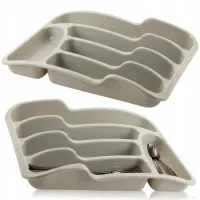 WKŁAD DO SZUFLADY W KUCHNI NA SZTUĆCE PRZYBORY KUCHENNE ORGANIZER BEŻ