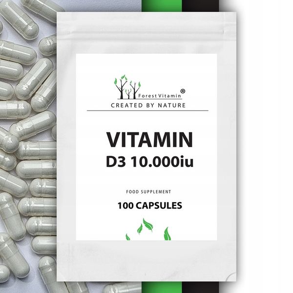 FOREST WITAMINA D3 10000iu 100 kaps MOCNA ZDROWIE zdjęcie 1