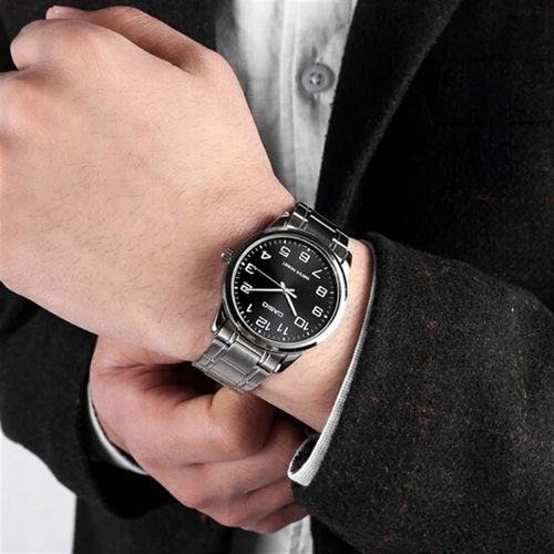 ZEGAREK MĘSKI CASIO HERMAN +BOX +GRAWER stalowy cyfry bransoleta srebrny na Arena.pl