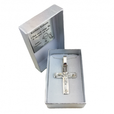 SREBRNY KRZYŻ Z JEZUSEM SREBRO PRÓBY 925 na Arena.pl