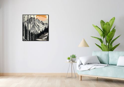 Plakat 70x70cm Drzeworys Górski na Arena.pl
