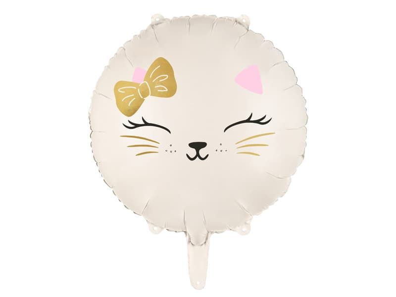 Balon foliowy okrągły Kot, 45 cm zdjęcie 1