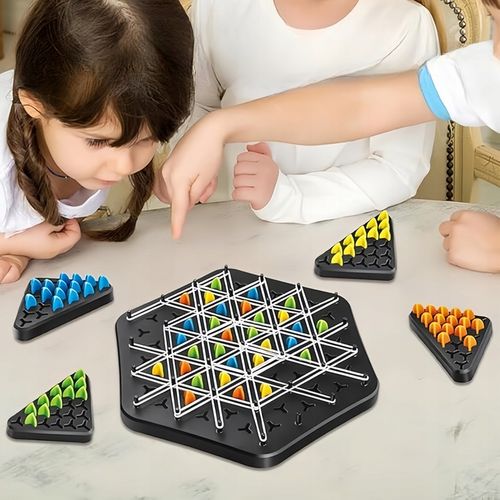 TRIANGLE CHESS BOARD GAME, INTERACTIVE PEGBOARD GAME, DESKTOP BOARD GAMES na Arena.pl