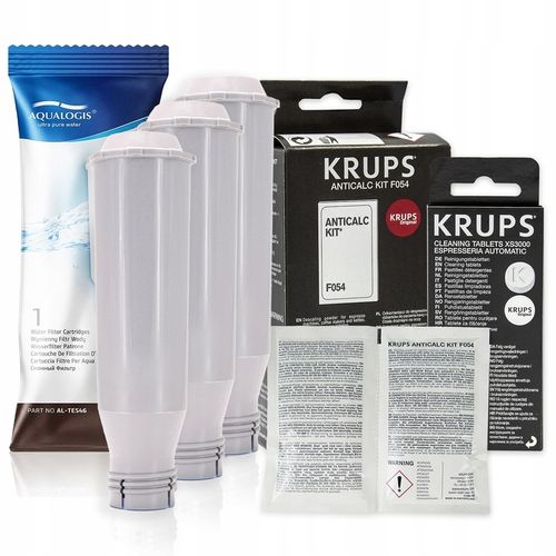 3x Filtr Wody AL-TES46 Do Ekspresu Krups + Odkamieniacz F054 + XS3000 na Arena.pl