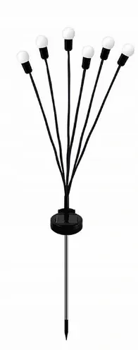 Lampa solarna biała zimna dekoracja taras balkon ogród kuleczki 6led P-376 zdjęcie 1